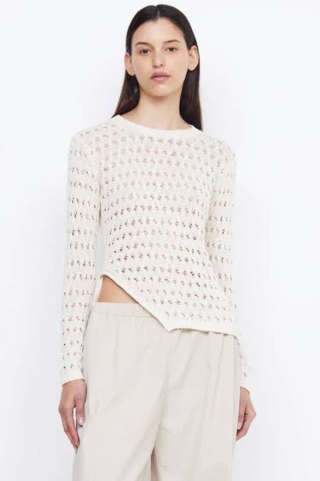 (Sale) Bec and Bridge Brooke Long Sleeve Asym Knit Top