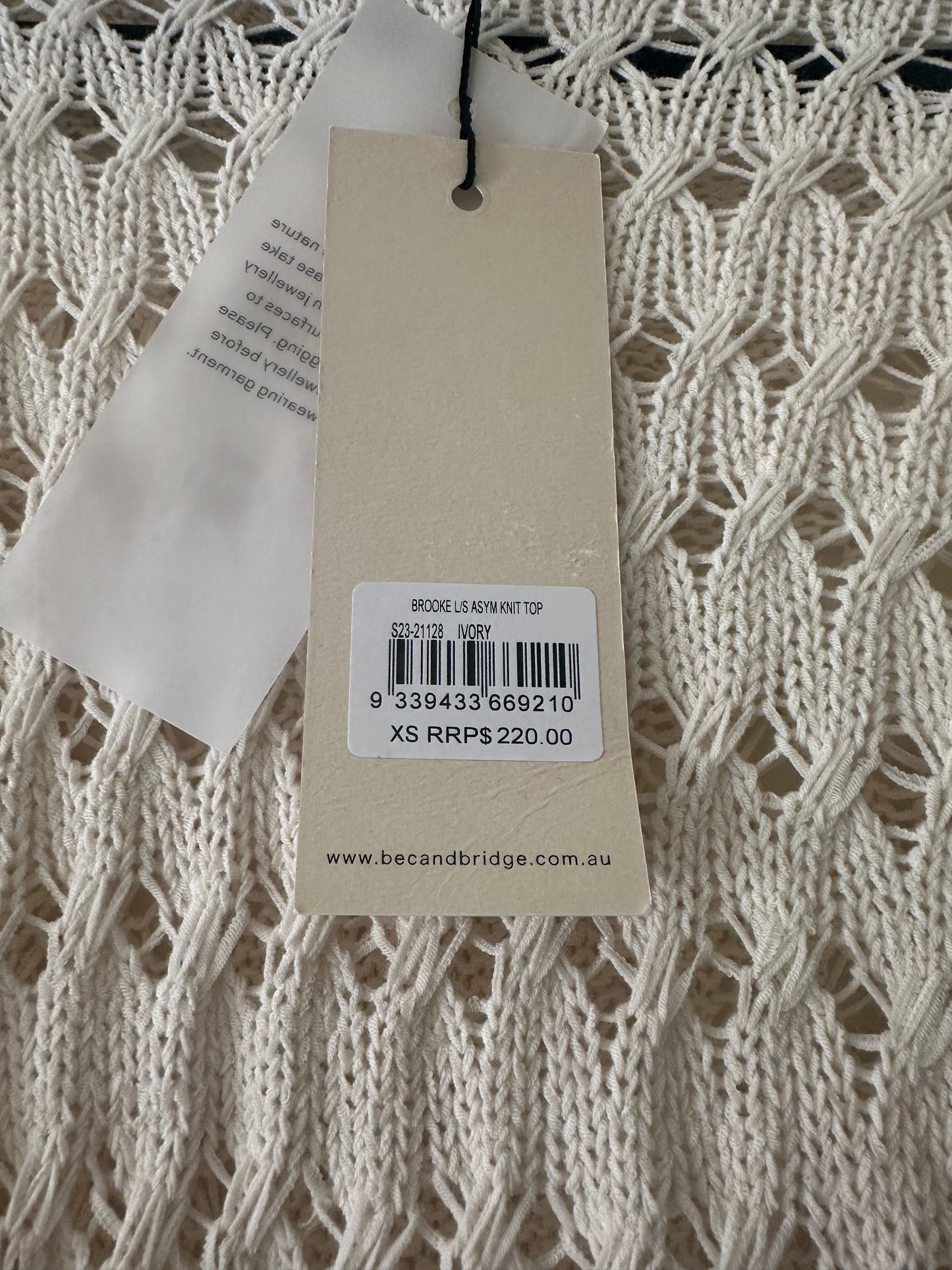 (Sale) Bec and Bridge Brooke Long Sleeve Asym Knit Top